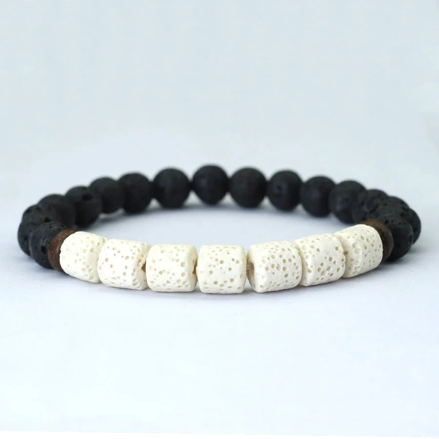Men’s Natural Stone Bracelet – Handmade Beads for Meditation & Style