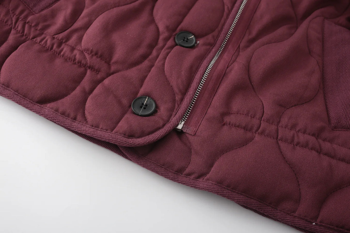 Women’s Quilted Bomber Jacket – Warm Padded Autumn/Winter Coat