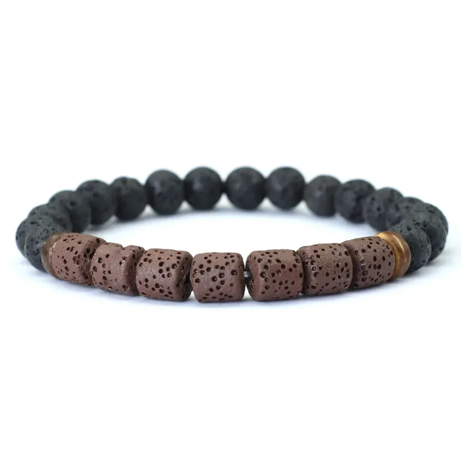 Men’s Natural Stone Bracelet – Handmade Beads for Meditation & Style