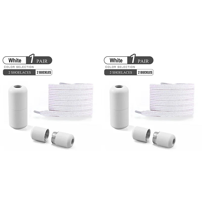 Colorful No-Tie Elastic Shoelaces – Easy Slip-On Buckle Laces for Sneakers