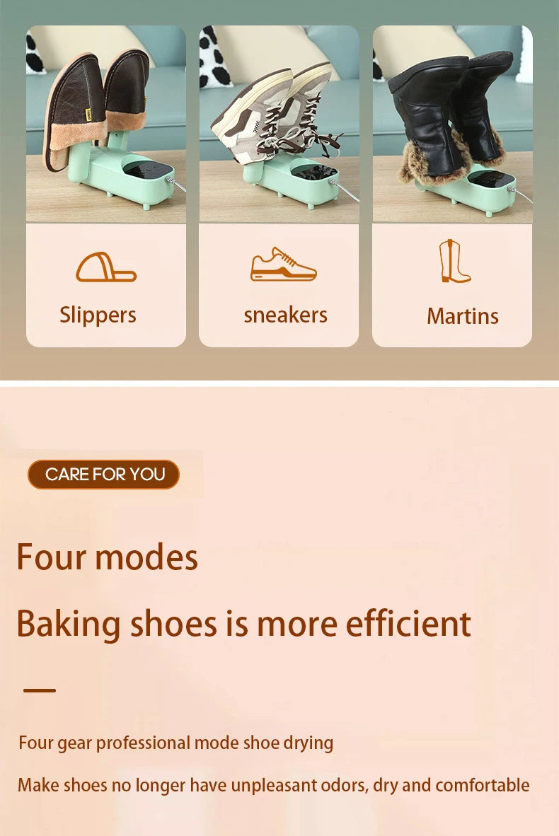 Electric Shoe Dryer – Fast & Safe Dehumidifier, Odor Remover & Warmer for All Shoes