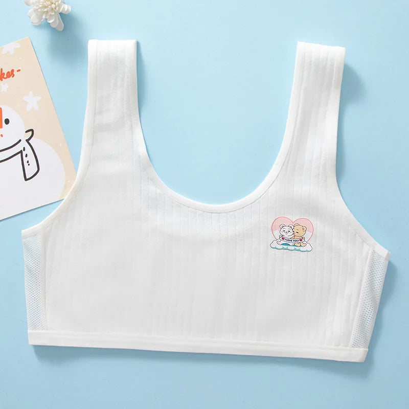 Girls’ Cotton Training Bra (8–14 Years) – Soft & Breathable Crop Top