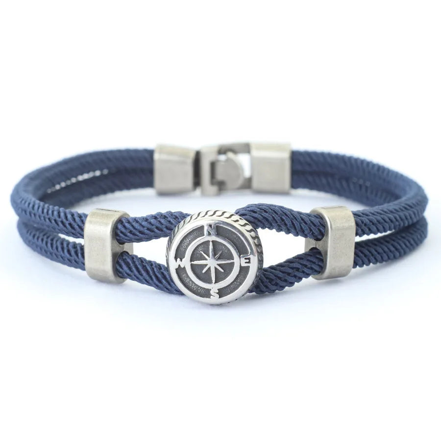 Stylish Compass Bracelet for Men – Retro Viking Ethnic Design