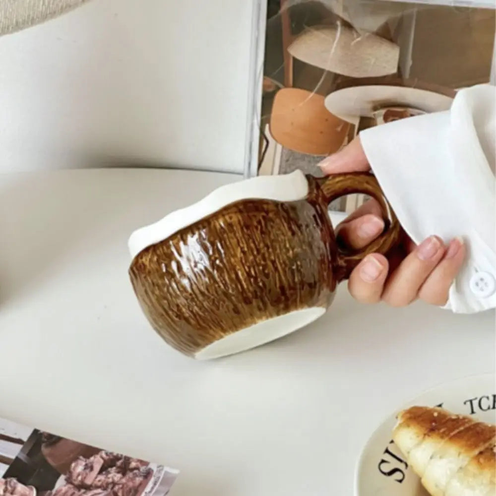 Coconut-Style Ceramic Mug – Handmade & Unique Design