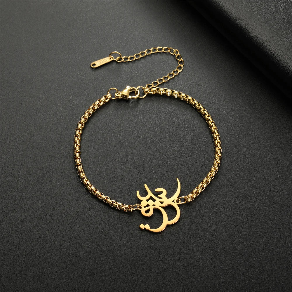 Persian “Eshgh” Bracelet – Golden Stainless Steel Farsi Love Design