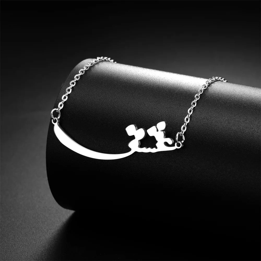 Persian “Eshgh” Love Necklace – Elegant Gold Stainless Steel Chain