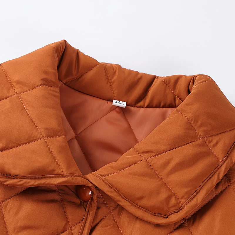 Women’s Autumn Winter Cotton-Padded Jacket – Long Sleeve Warm Outerwear Coat