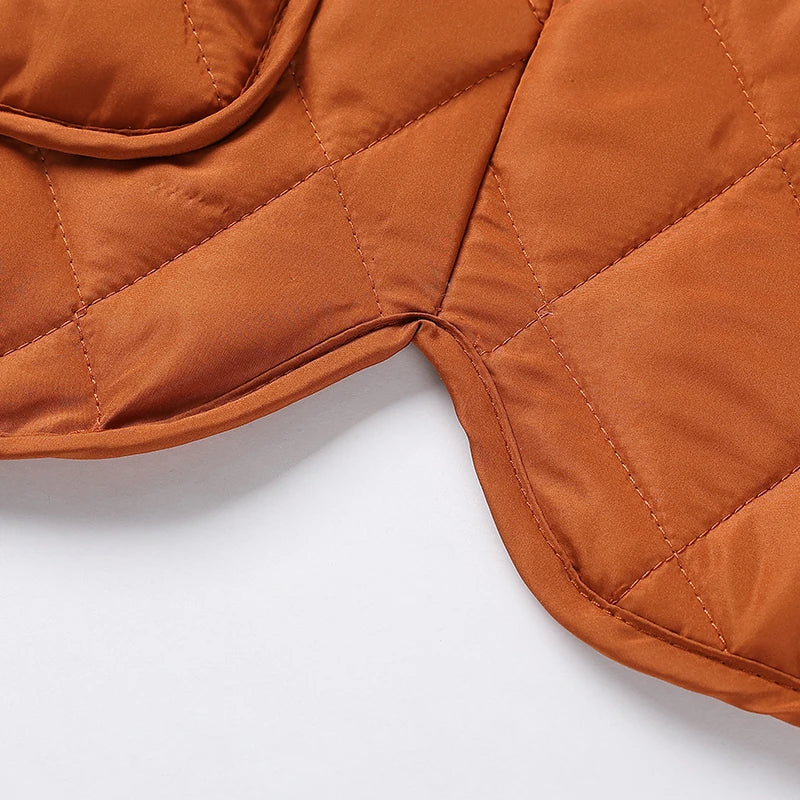 Women’s Autumn Winter Cotton-Padded Jacket – Long Sleeve Warm Outerwear Coat