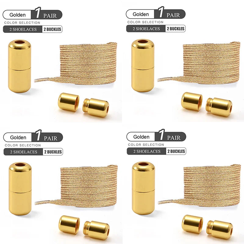 Colorful No-Tie Elastic Shoelaces – Easy Slip-On Buckle Laces for Sneakers