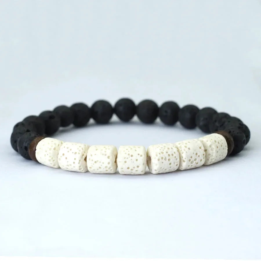 Men’s Natural Stone Bracelet – Handmade Beads for Meditation & Style