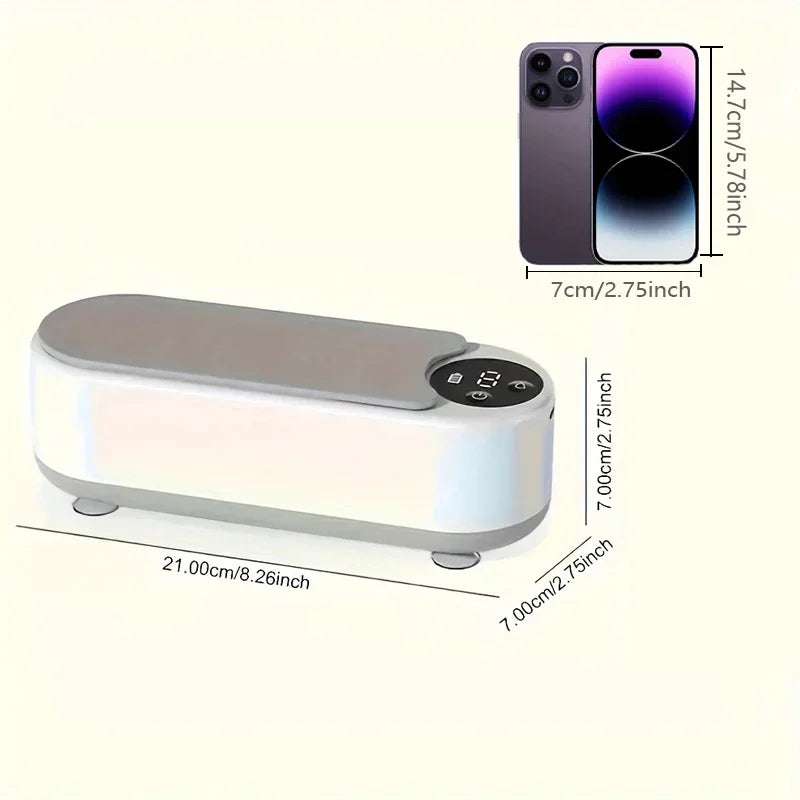 "Ultrasonic Eyeglasses Cleaner - Rechargeable USB Device for Jewelry, Glasses, Watches & More"