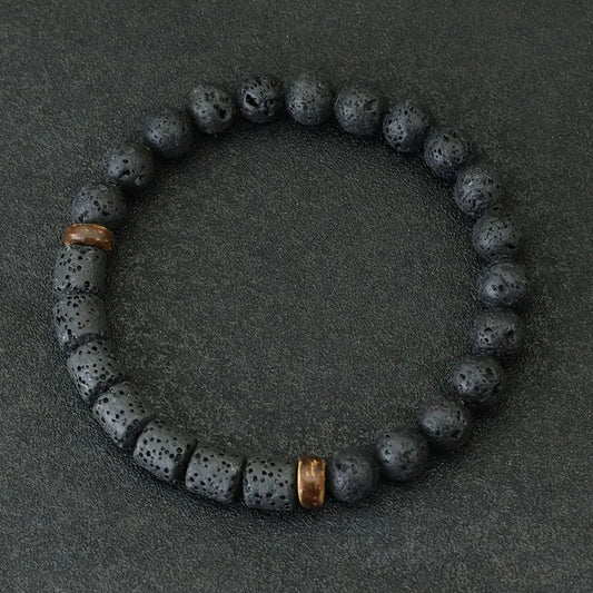Men’s Natural Stone Bracelet – Handmade Beads for Meditation & Style