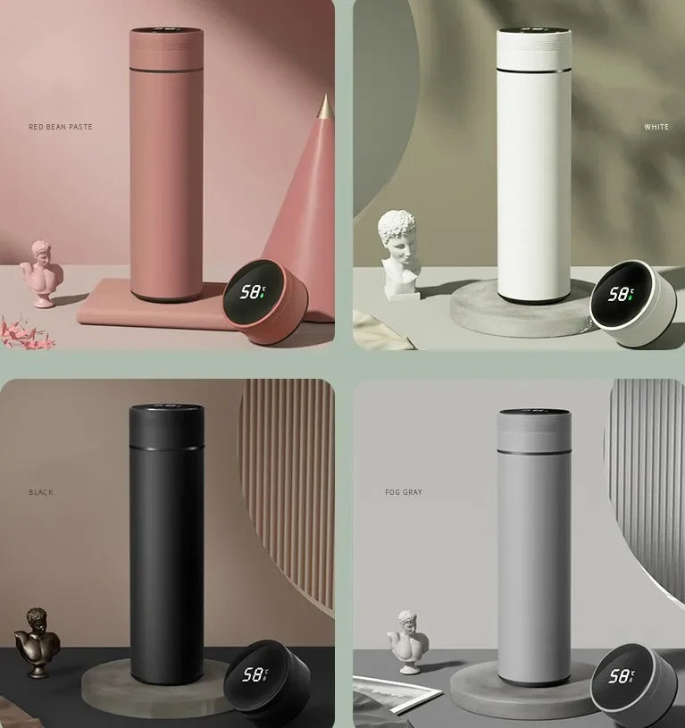 500ml Smart Thermos Bottle with LED Temperature Display – Stainless Steel Vacuum Insulated Travel Mug