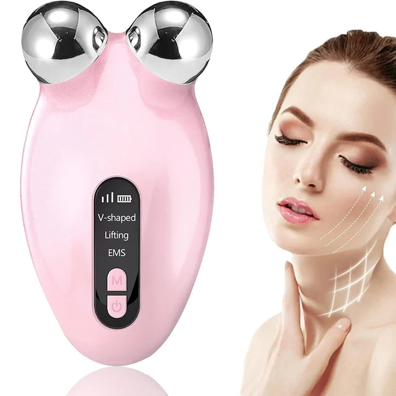EMS Facial Lifting Massager – Microcurrent Face Roller for Skin Tightening, Anti-Aging & Wrinkle Reduction | Rejuvenating Beauty Device