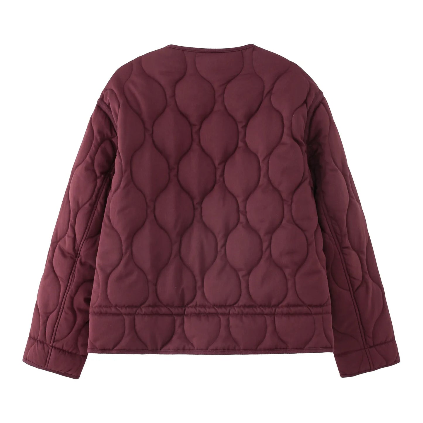 Women’s Quilted Bomber Jacket – Warm Padded Autumn/Winter Coat