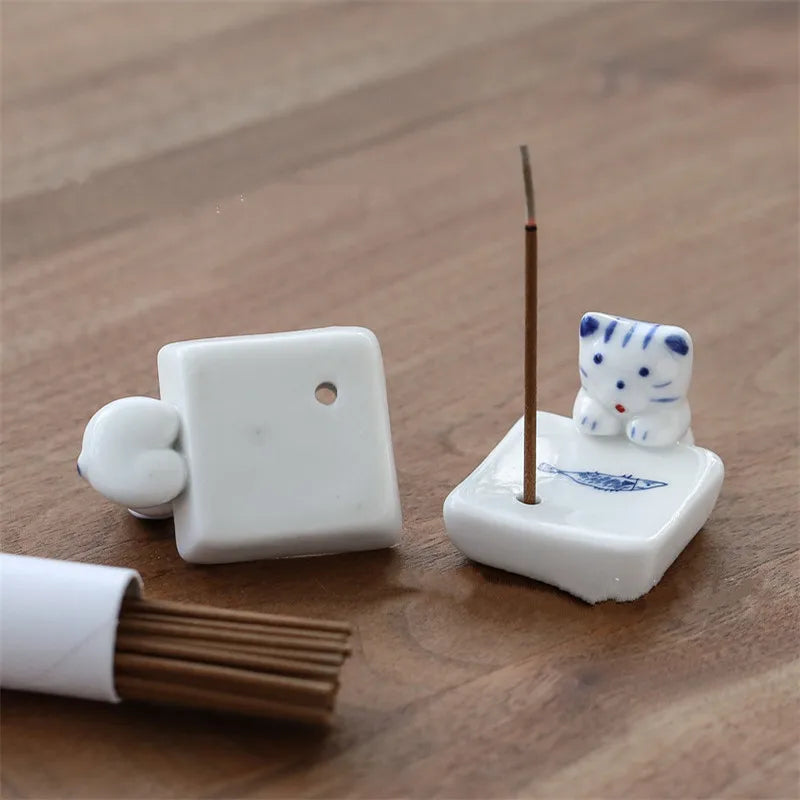 Cute Ceramic Dog Incense Holder – Home Decor