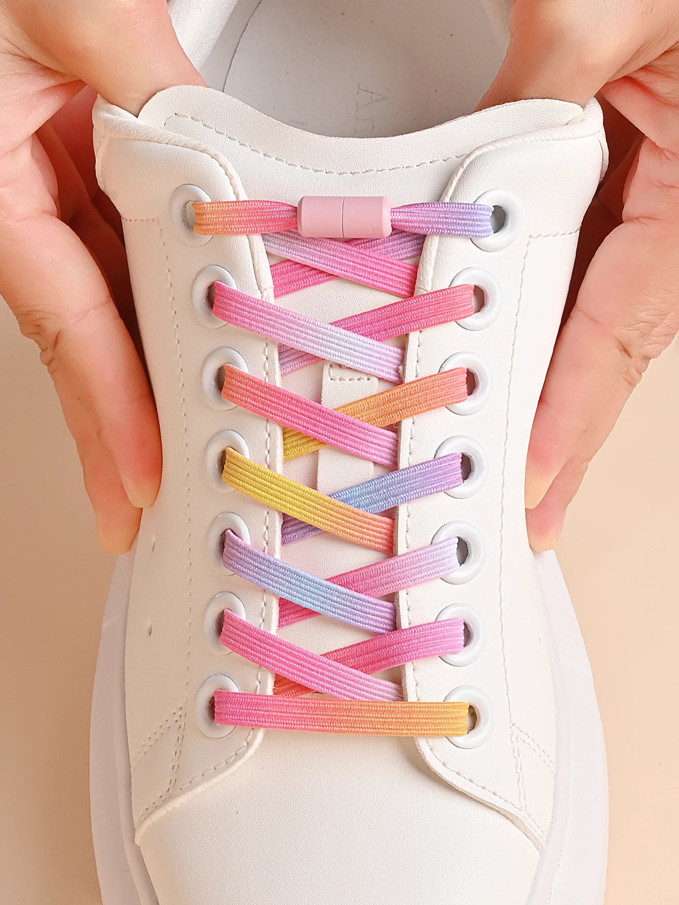 Colorful No-Tie Elastic Shoelaces – Easy Slip-On Buckle Laces for Sneakers