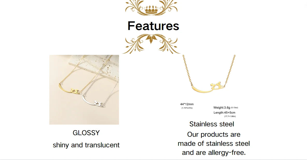 Persian “Eshgh” Love Necklace – Elegant Gold Stainless Steel Chain