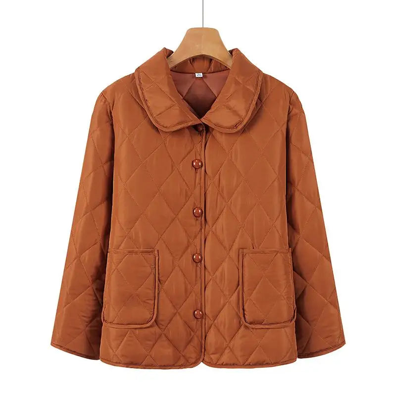Women’s Autumn Winter Cotton-Padded Jacket – Long Sleeve Warm Outerwear Coat