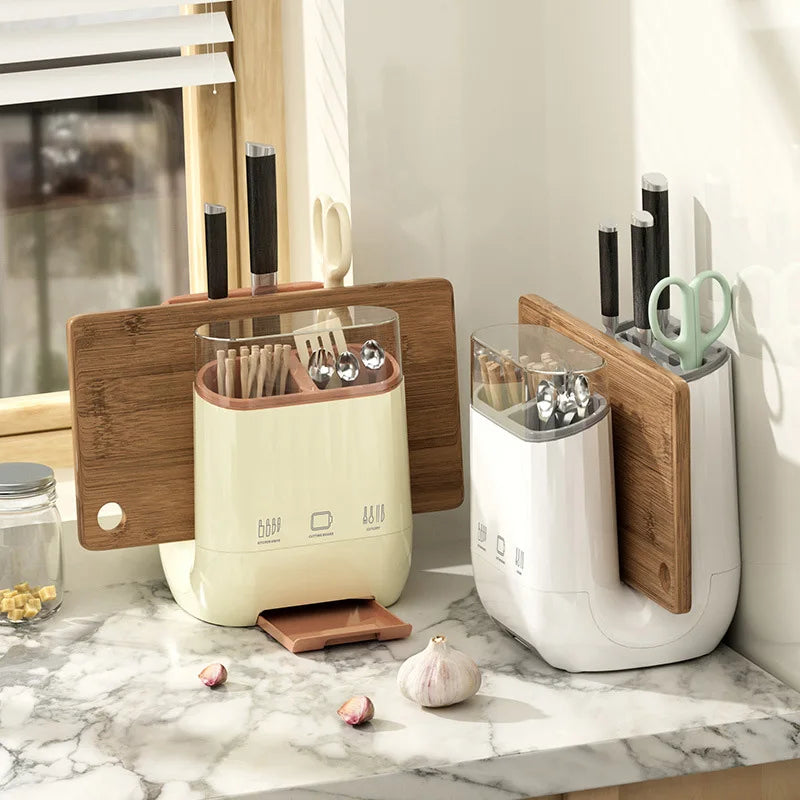 Kitchen Organizer – Multifunctional Cutlery & Board Storage Rack