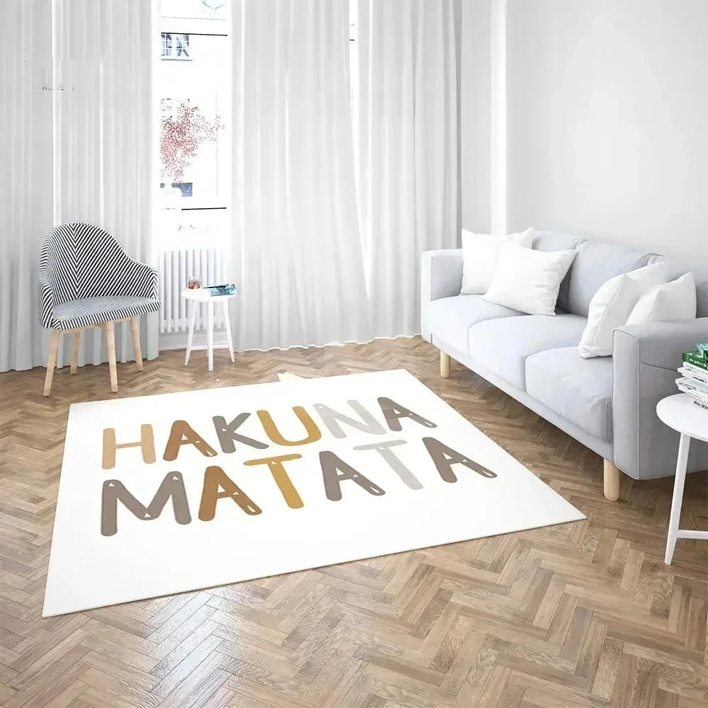 Rainbow Cartoon Kids Carpet – Soft, Non-Slip, Washable Rug