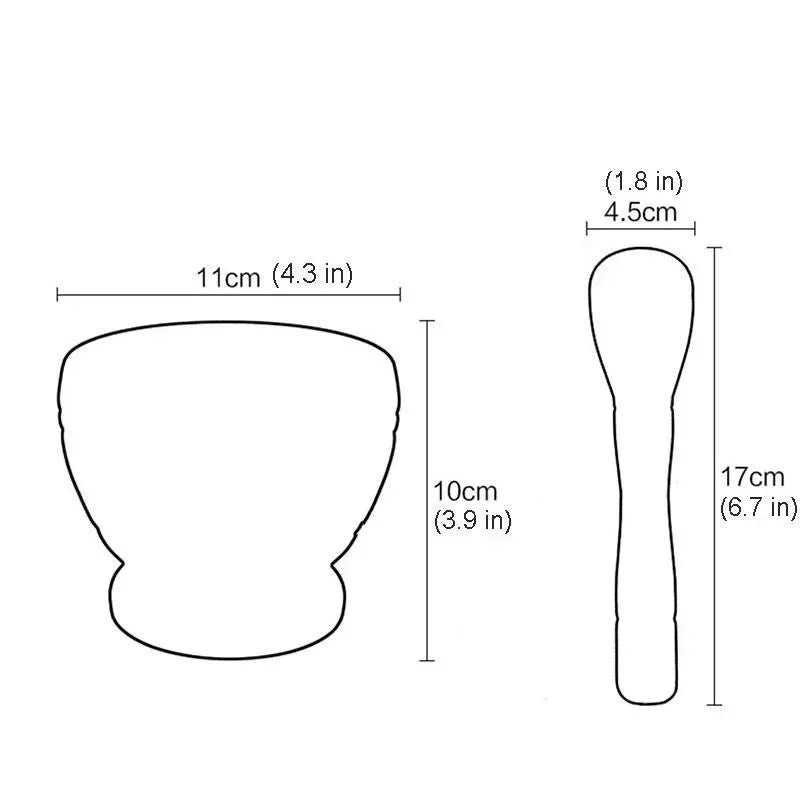 Mortar & Pestle Set – Natural Resin | Kitchen Spice Grinder