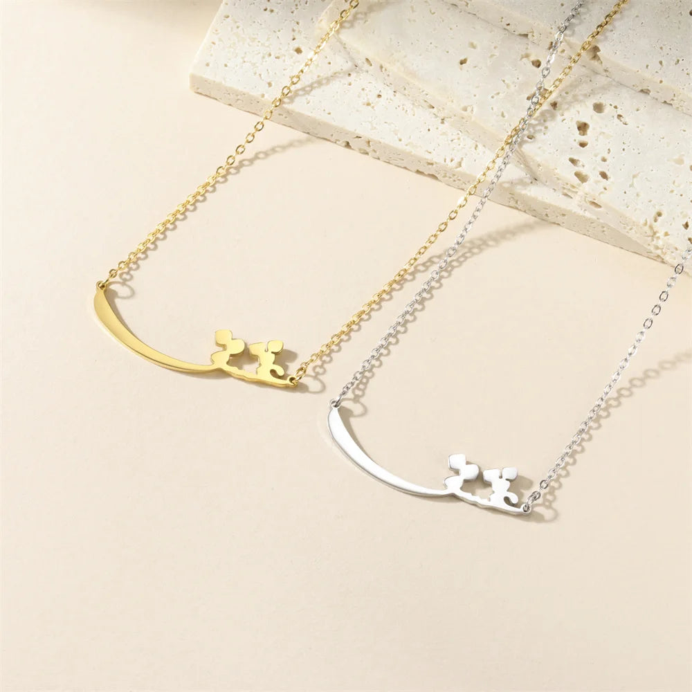 Persian “Eshgh” Love Necklace – Elegant Gold Stainless Steel Chain