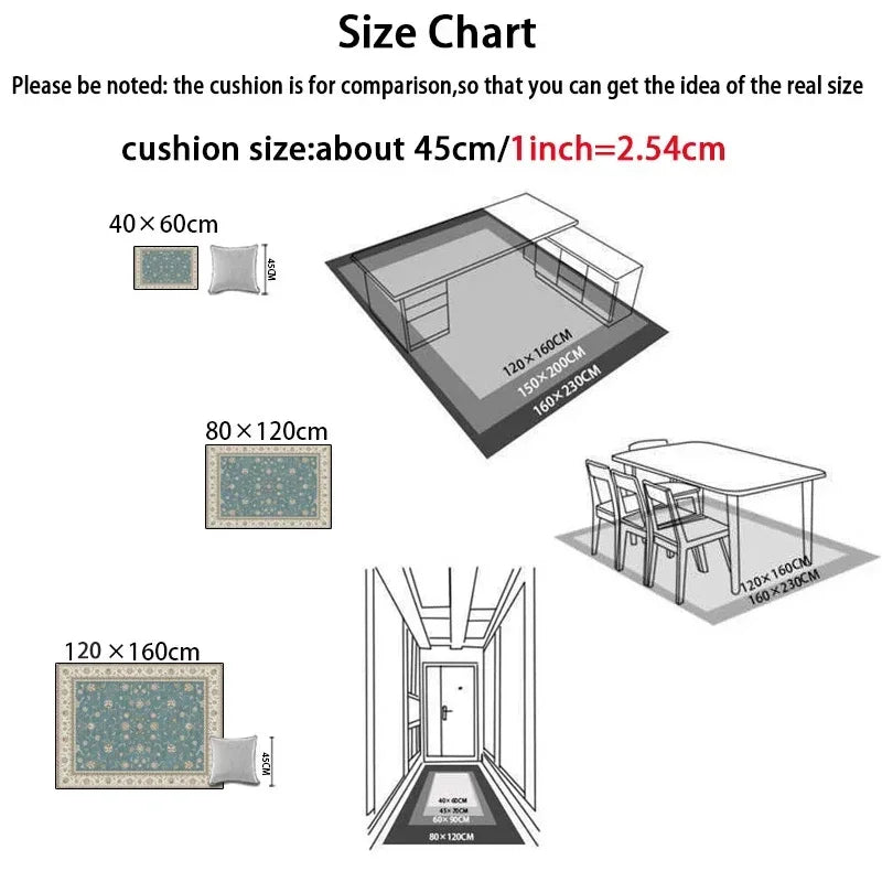 Rainbow Cartoon Kids Carpet – Soft, Non-Slip, Washable Rug