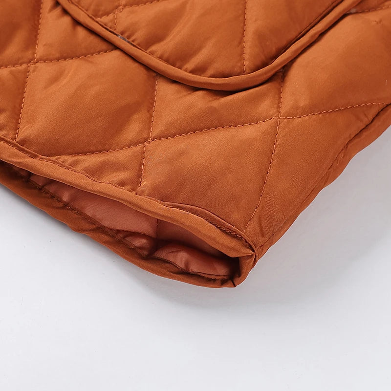 Women’s Autumn Winter Cotton-Padded Jacket – Long Sleeve Warm Outerwear Coat