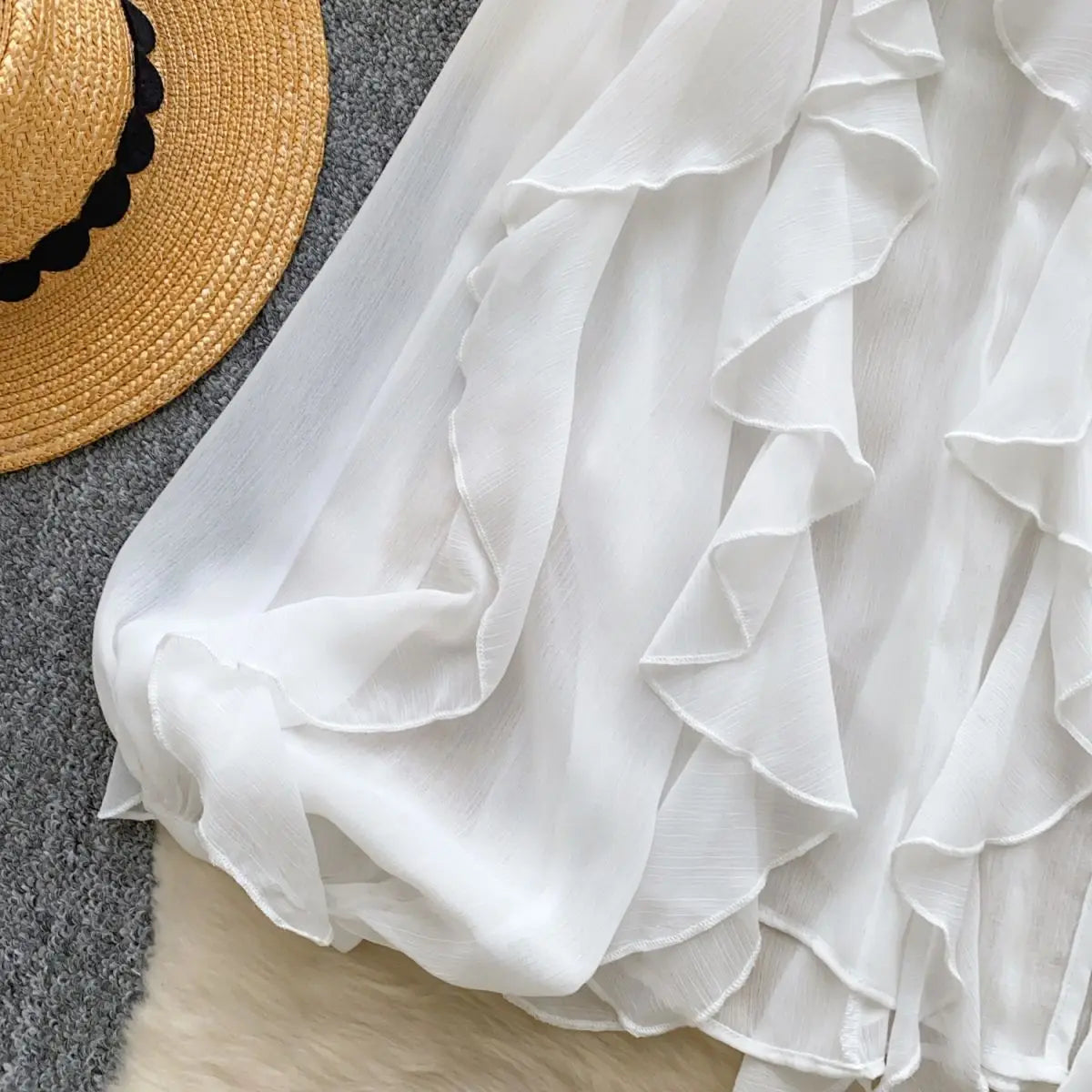 Women’s Semi-Sheer Blouse – Casual Fairy Style, Long Sleeve Top