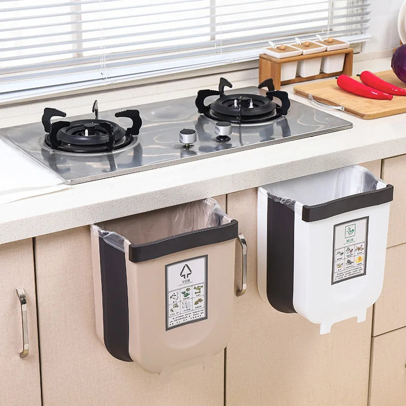 Foldable Trash Bin – Space-Saving Kitchen & Car Garbage Can