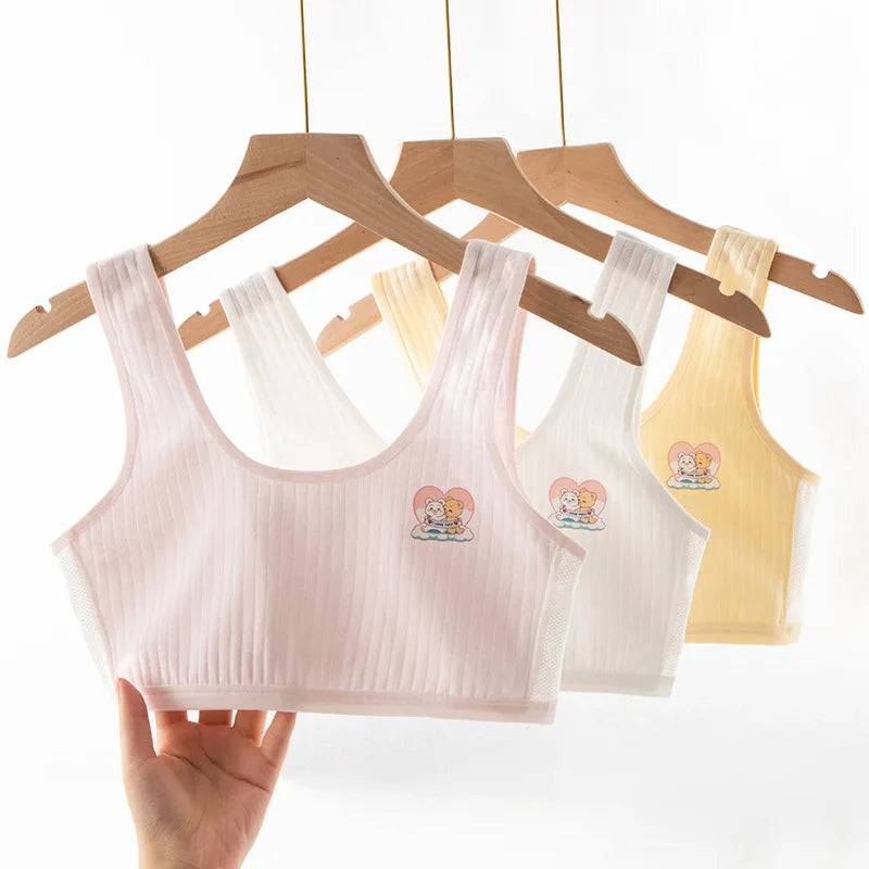 Girls’ Cotton Training Bra (8–14 Years) – Soft & Breathable Crop Top