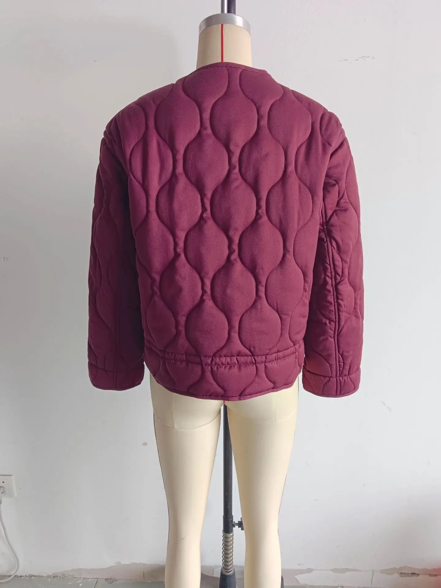 Women’s Quilted Bomber Jacket – Warm Padded Autumn/Winter Coat