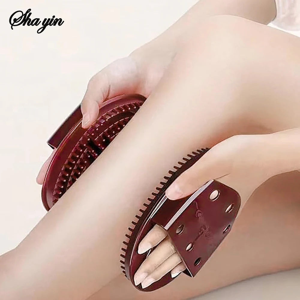 Silicone Meridian Massage Brush – Body Slimming & Relaxation Tool | Deep Tissue Scraping & Skin Care for Legs, Arms & Back