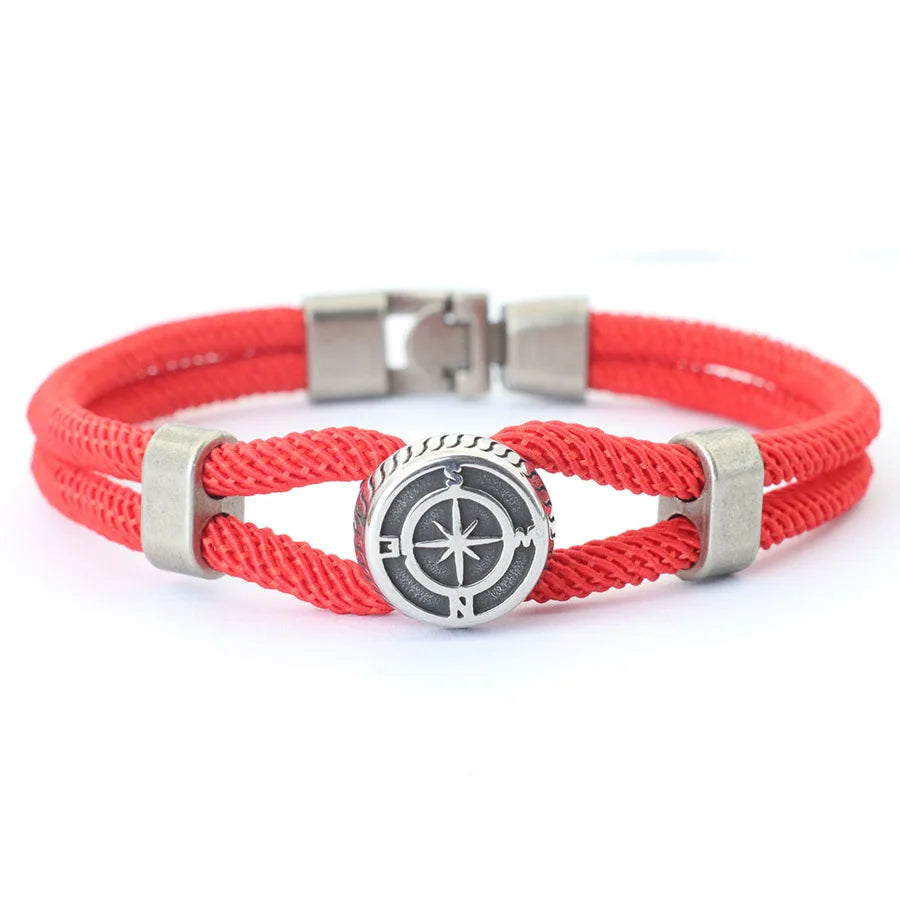 Stylish Compass Bracelet for Men – Retro Viking Ethnic Design