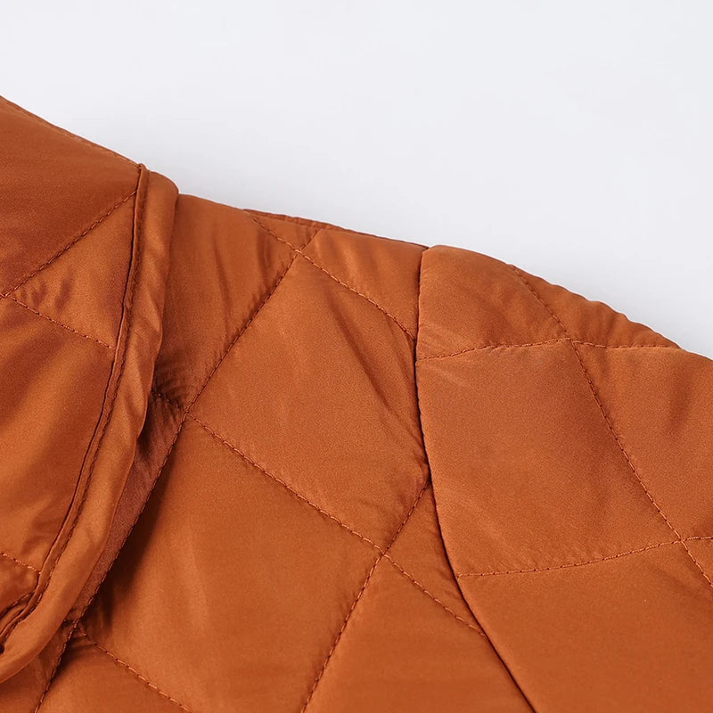 Women’s Autumn Winter Cotton-Padded Jacket – Long Sleeve Warm Outerwear Coat