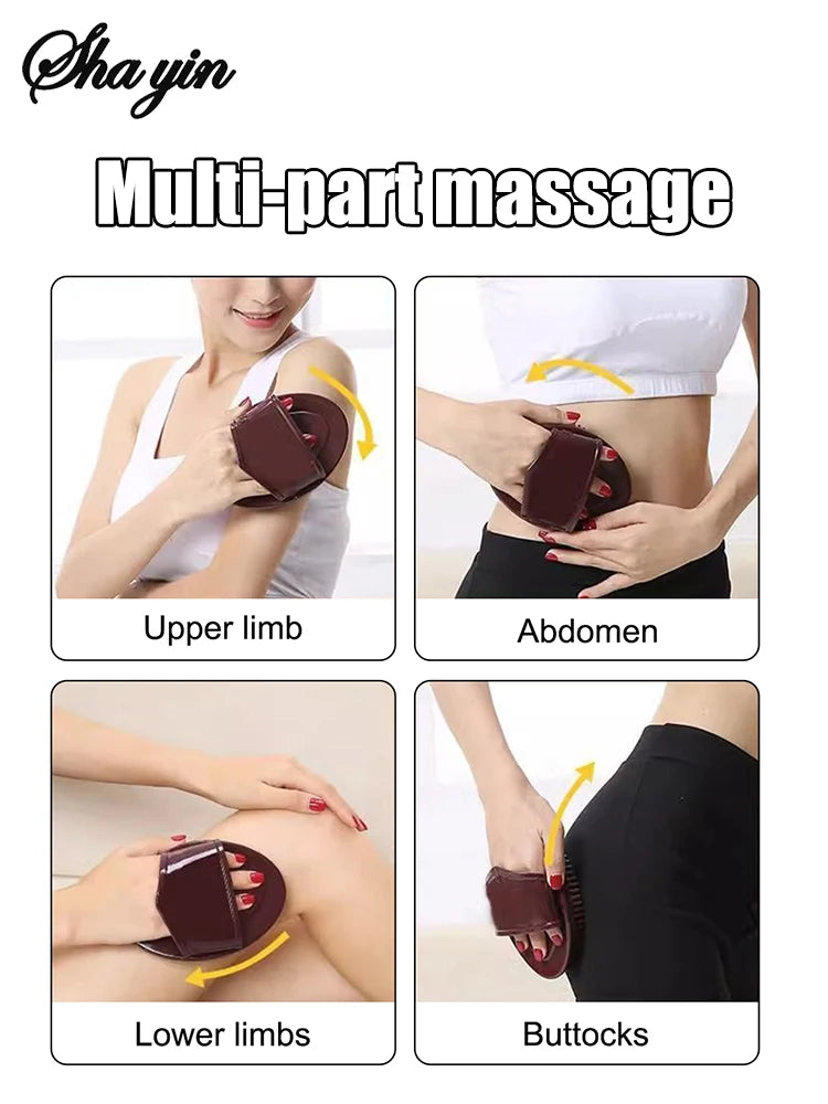 Silicone Meridian Massage Brush – Body Slimming & Relaxation Tool | Deep Tissue Scraping & Skin Care for Legs, Arms & Back