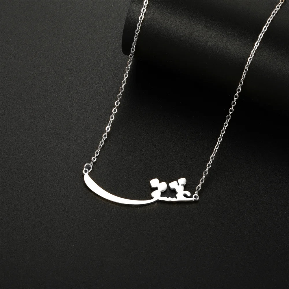 Persian “Eshgh” Love Necklace – Elegant Gold Stainless Steel Chain