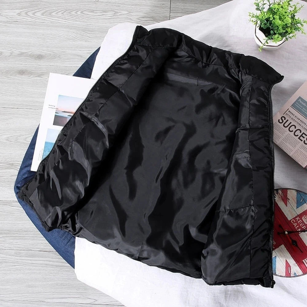 Men’s Slim Fit Puffer Vest – Lightweight Sleeveless Jacket with Stand Collar | Warm Casual Waistcoat for Spring & Autumn