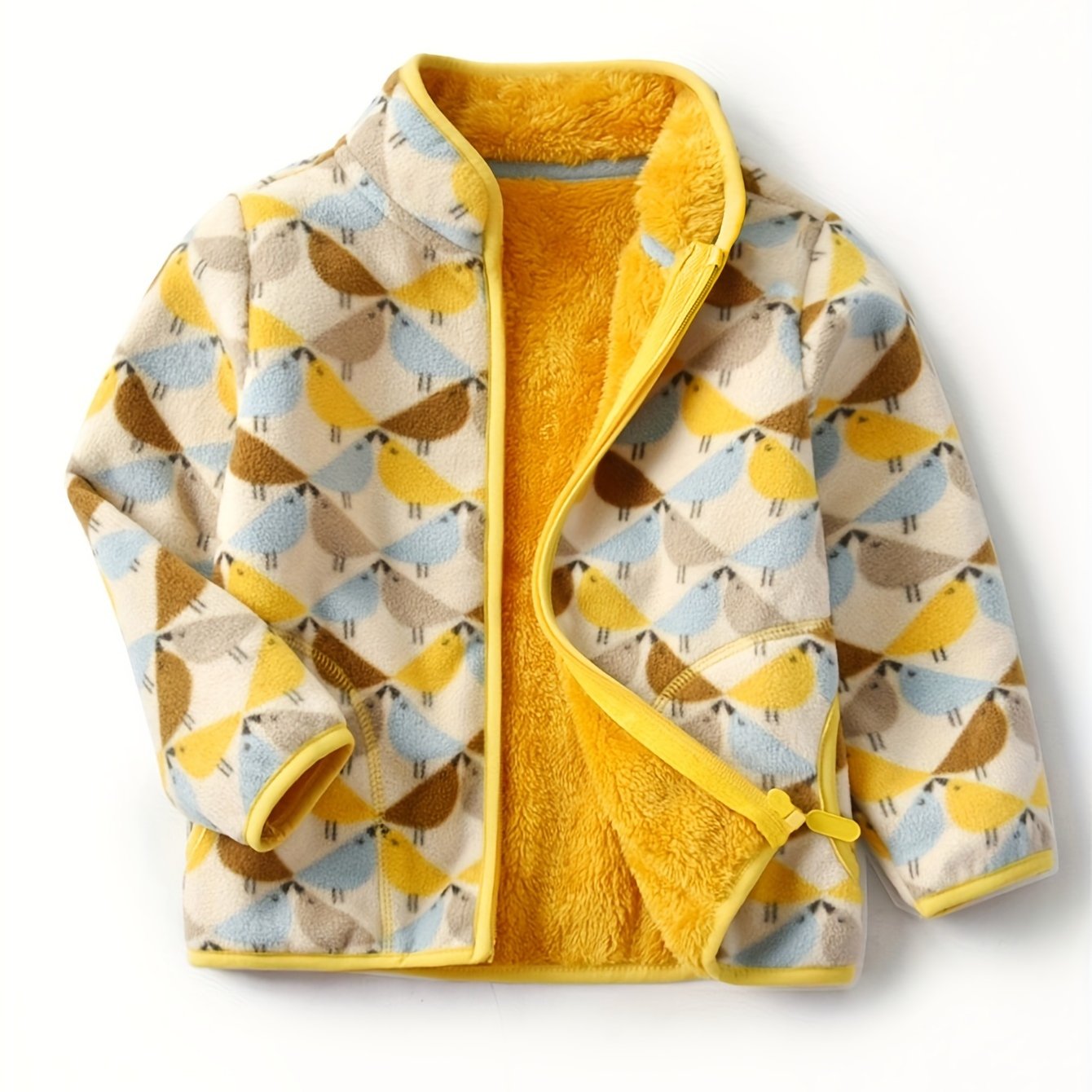 Kids Winter Fleece Jacket – Warm Cartoon Dinosaur Coat for Boys & Girls (1–12 Years)