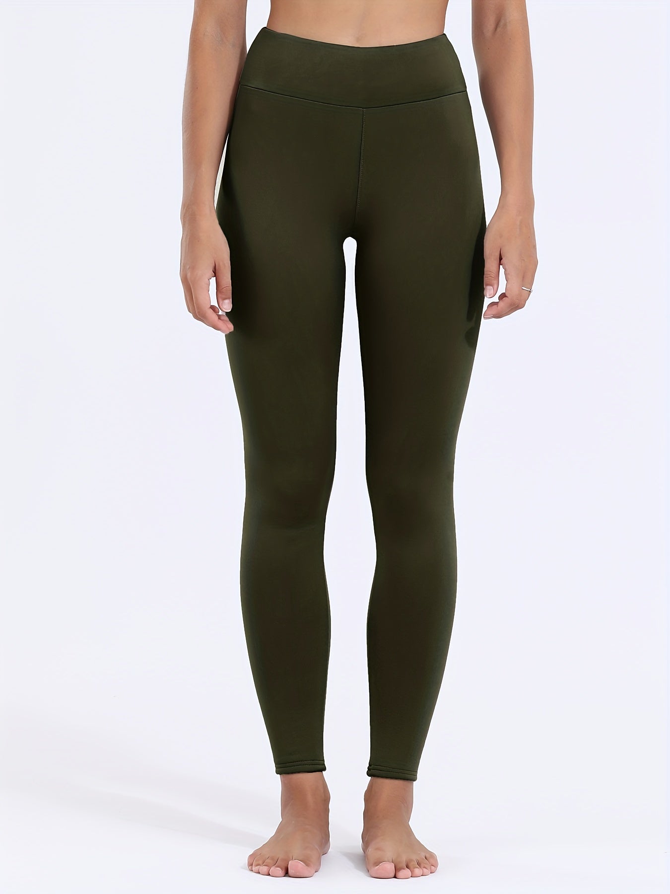 Cozy Fleece-Lined High-Waist Leggings – Warm, Stretchy & Chic Winter Essential