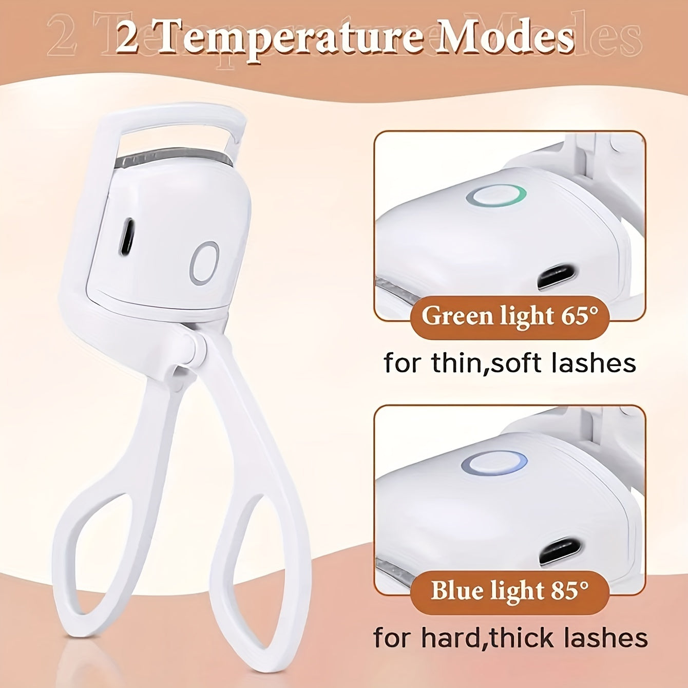 Electric Heated Eyelash Curler – Long-Lasting Curl, Safe & Portable