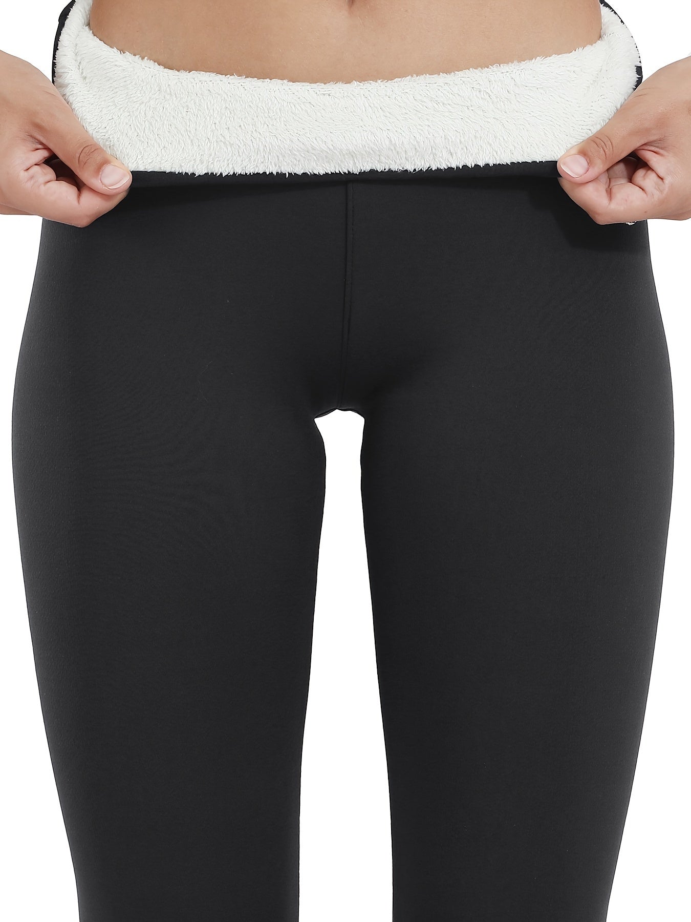 Cozy Fleece-Lined High-Waist Leggings – Warm, Stretchy & Chic Winter Essential