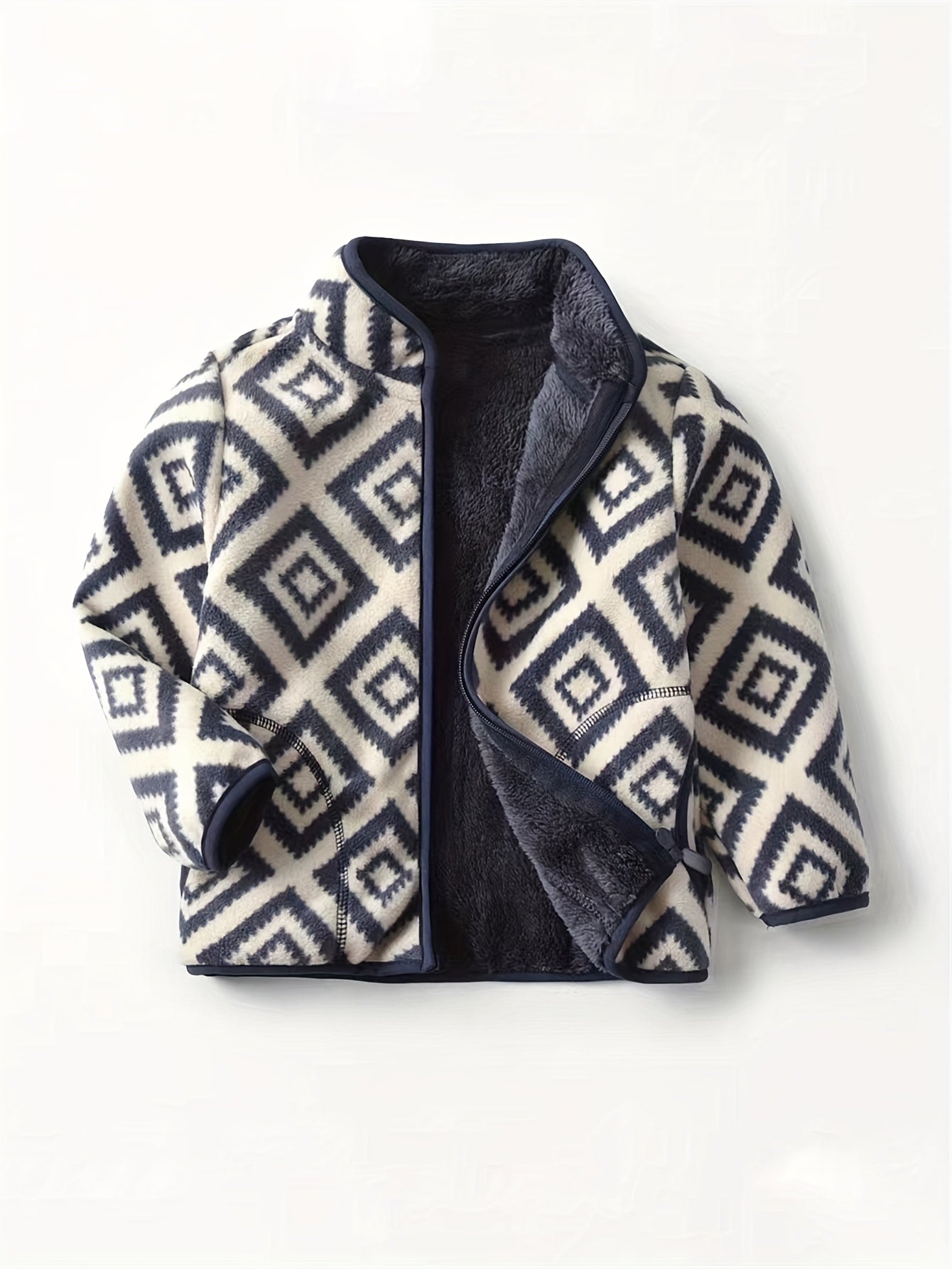 Kids Winter Fleece Jacket – Warm Cartoon Dinosaur Coat for Boys & Girls (1–12 Years)