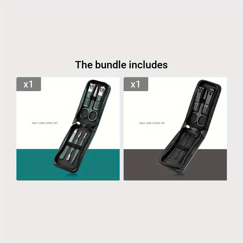 6pcs Nail Care Set Household Nail Clipper Set Portable Ear Pick Spoon Nail Clipper Set