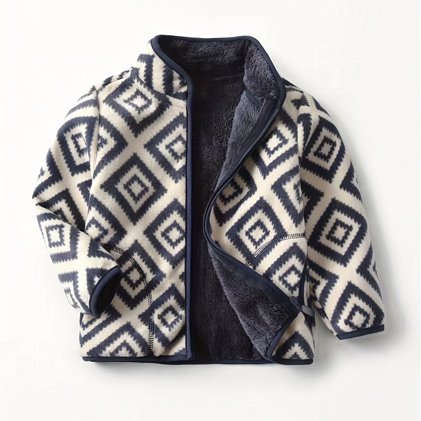 Kids Winter Fleece Jacket – Warm Cartoon Dinosaur Coat for Boys & Girls (1–12 Years)