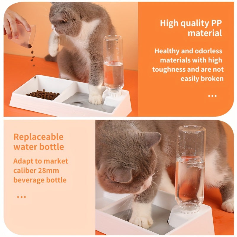 Automatic Cat Feeder & Water Dispenser – 2-in-1 Food & Water Station