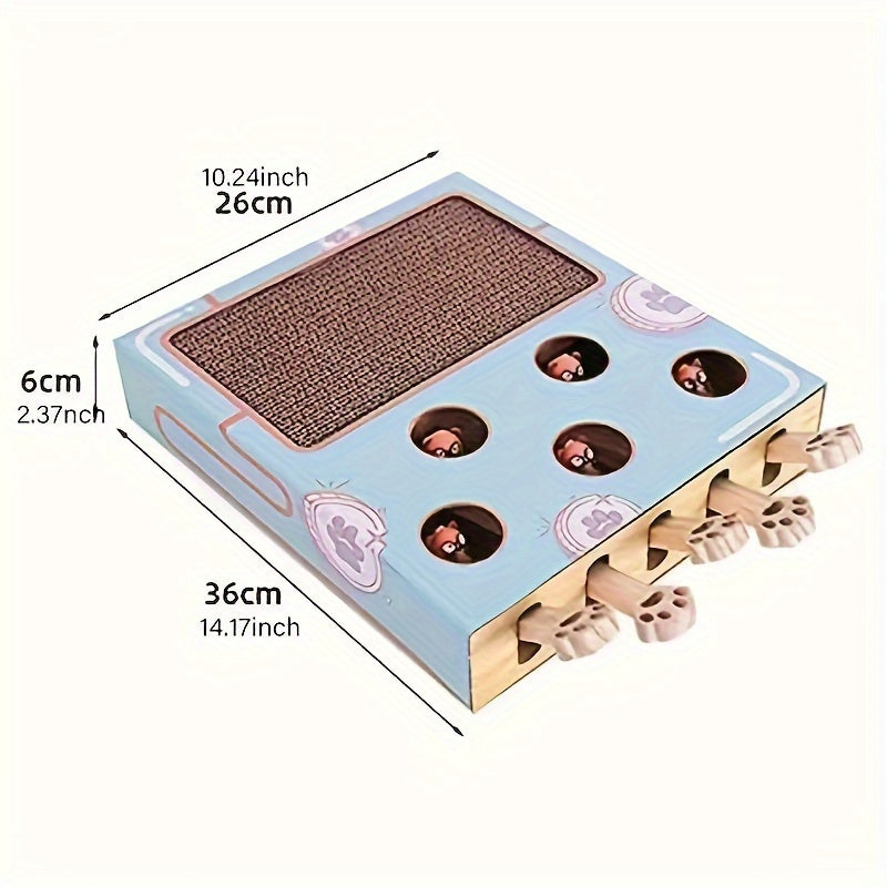 Interactive Cat Toy with Scratching Board - Fun Hamster Machine Game for Kittens and Pets
