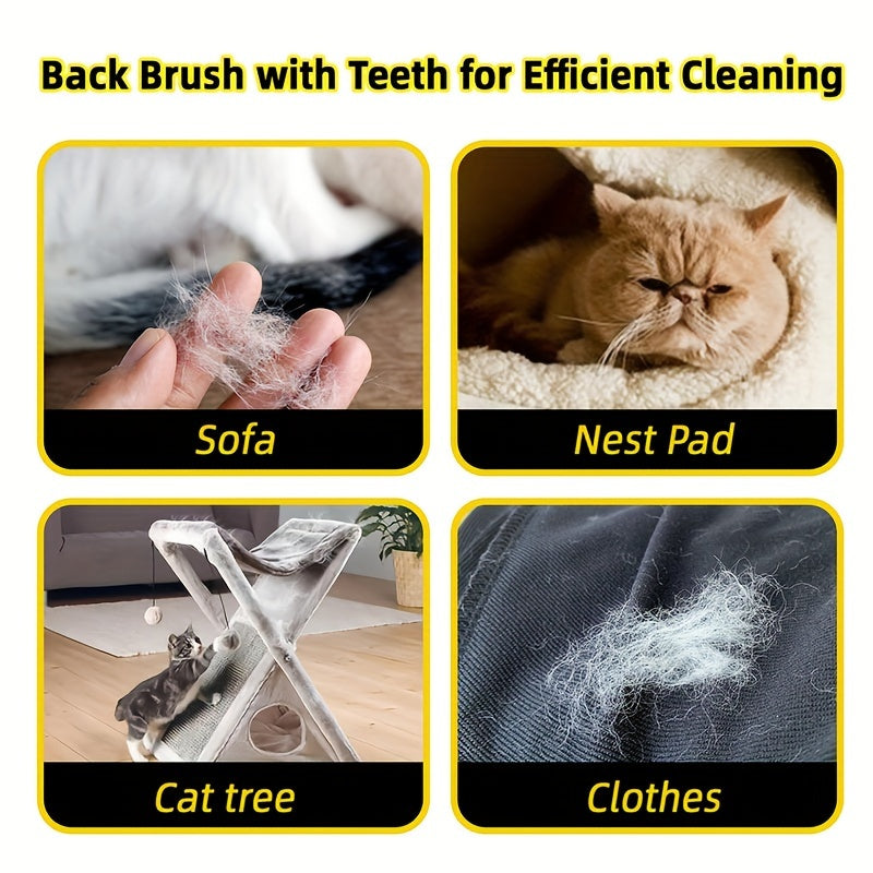 3-in-1 Cat Grooming Brush – Self-Cleaning & Massaging Tool